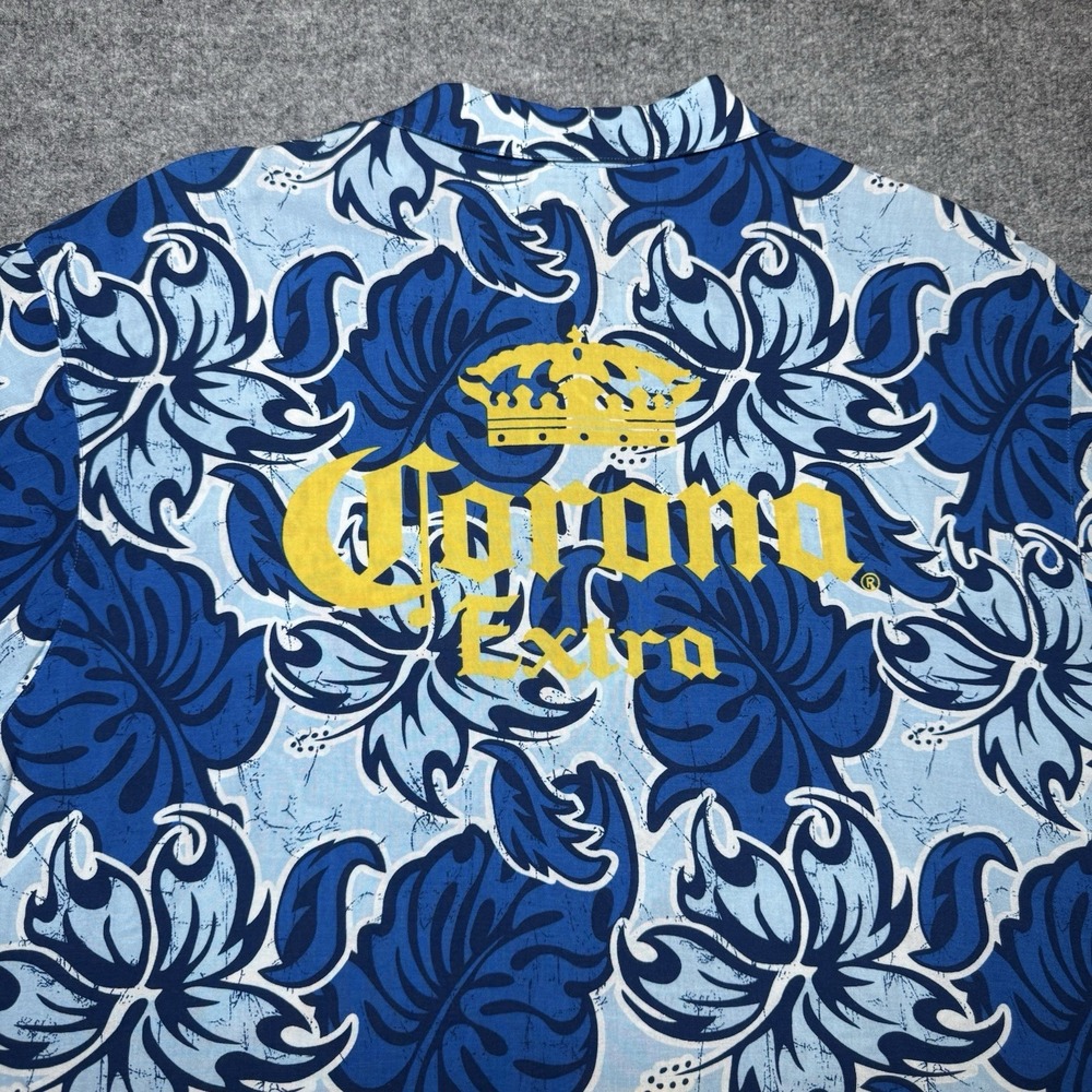 Lot of 2 Corona Beer Hawaiian Shirt Men 2XL Button Up Tropical‎ Beach Vacation - Picture 7 of 13